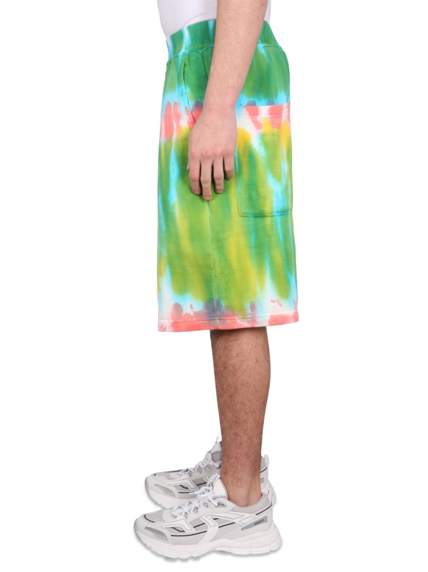 Dsquared2 Bermuda Shorts With Vibrant Tie-Dye Pattern Divers