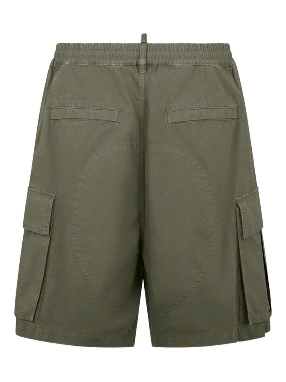 Dsquared2 Green Ripstop Elasticated Side Flap Shorts Grijs