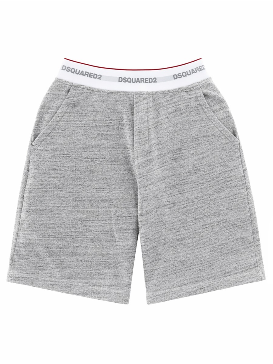 Dsquared2 Oversize Logo Repeated Waistband Shorts Wit