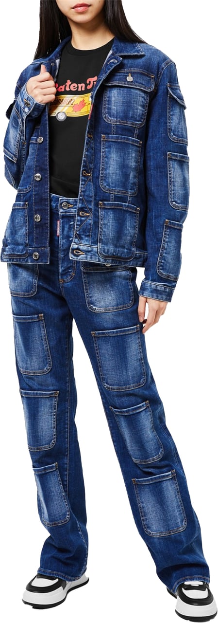 Dsquared2 Tactical Jean Denim Jacket Blauw