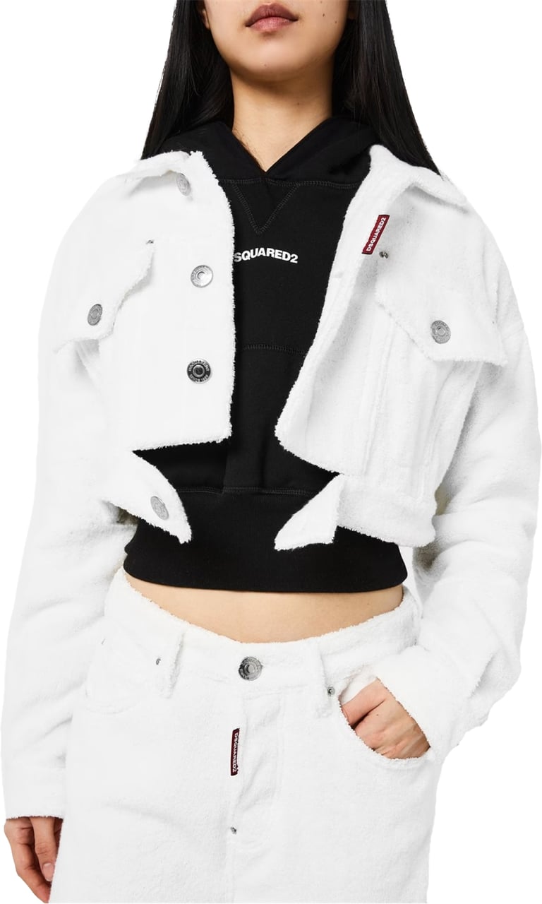 Dsquared2 Cropped Towel Jacket Wit