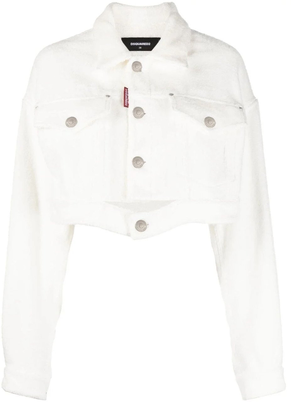 Dsquared2 Cropped Towel Jacket Wit