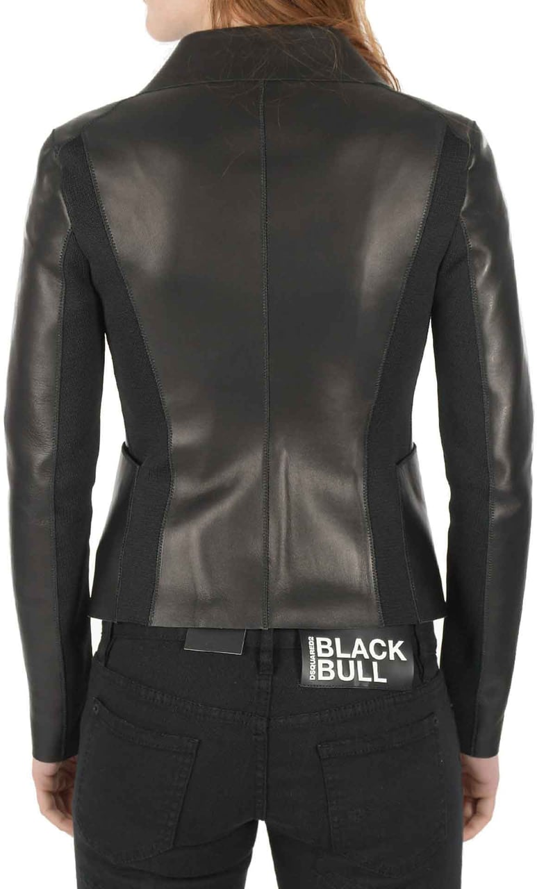 Dsquared2 Dsquared2 Leather Jacket Zwart
