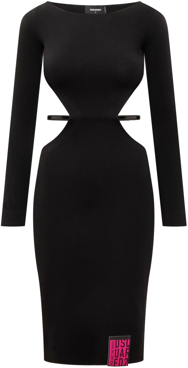 Dsquared2 Abito Cut Out Zwart