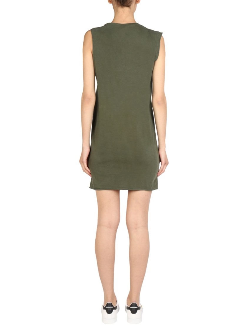 Dsquared2 Mini Round Neckline Dress Grijs