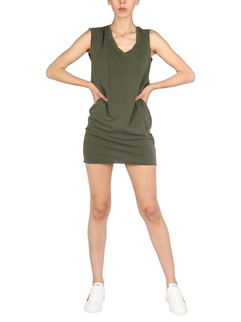 Dsquared2 Mini Round Neckline Dress Grijs