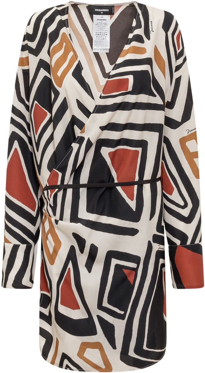 Dsquared2 Abito con Stampa Zwart