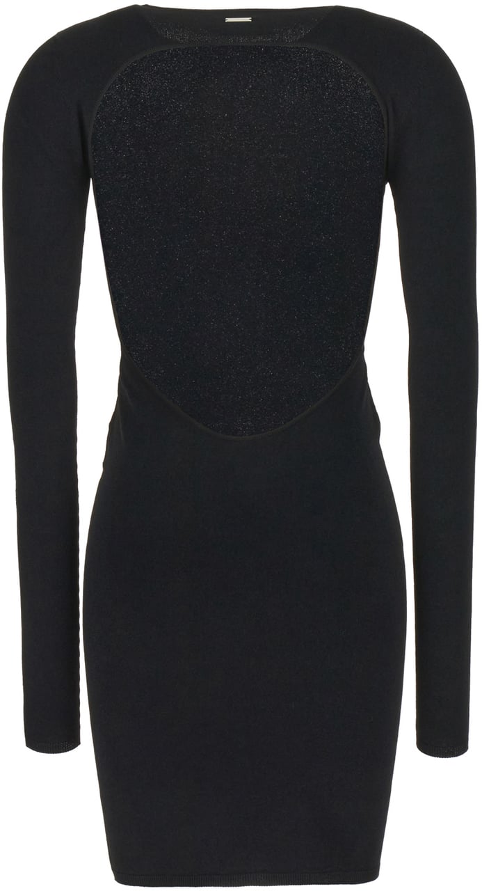 Dsquared2 Dsquared2 Black viscose blend mini dress Zwart