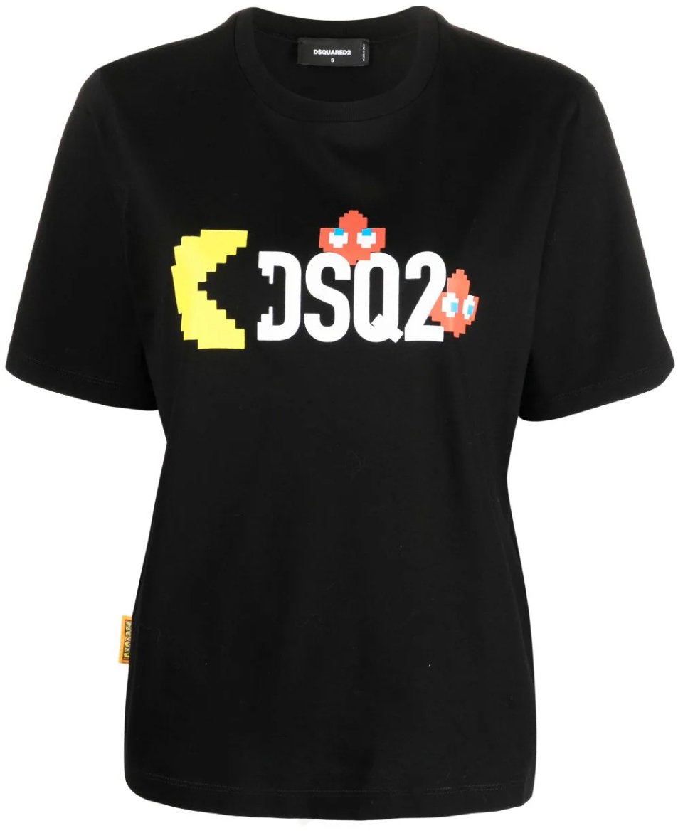 Dsquared2 X Pac-man Logo T-shirt Zwart