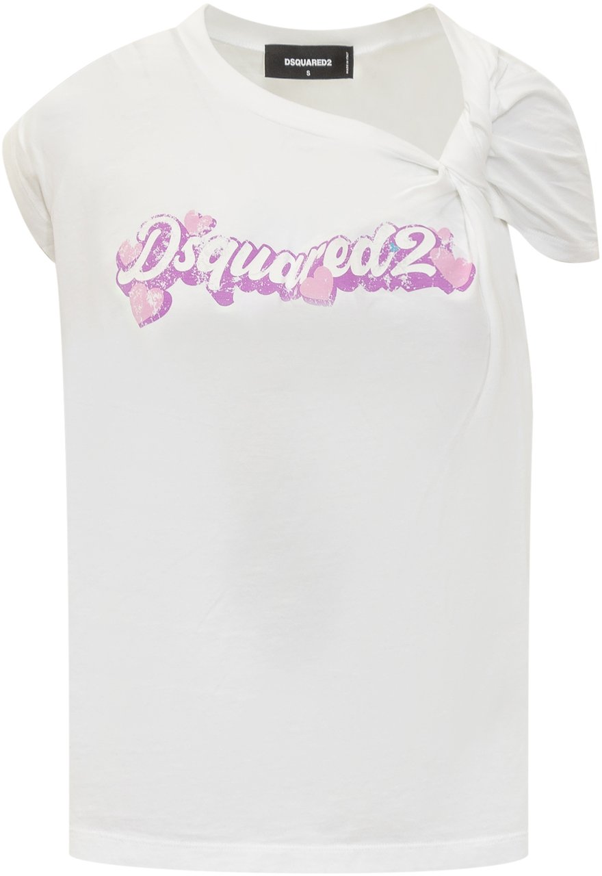 Dsquared2 T-Shirt con Logo Wit