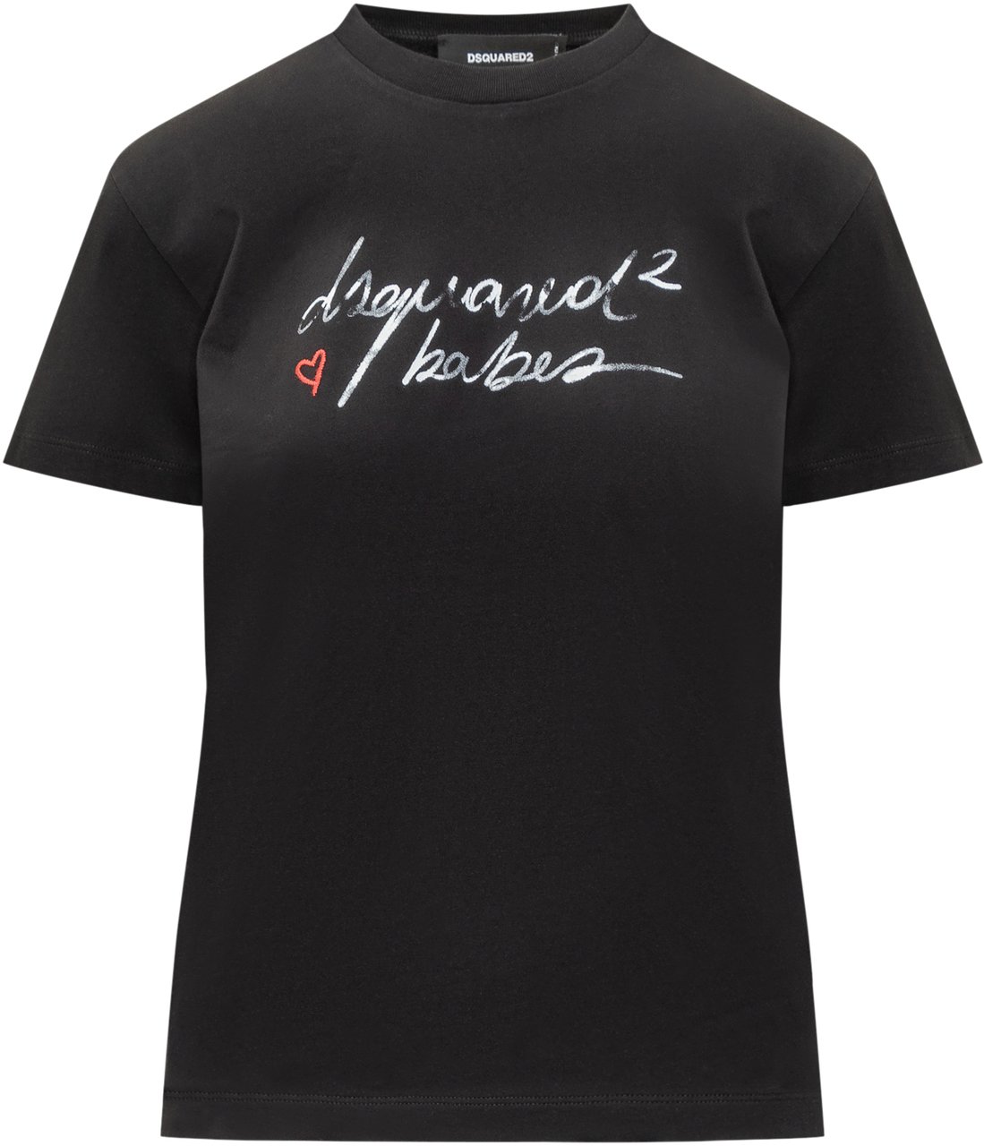 Dsquared2 Dsquared2 T-Shirt Nera Babes Logo Zwart