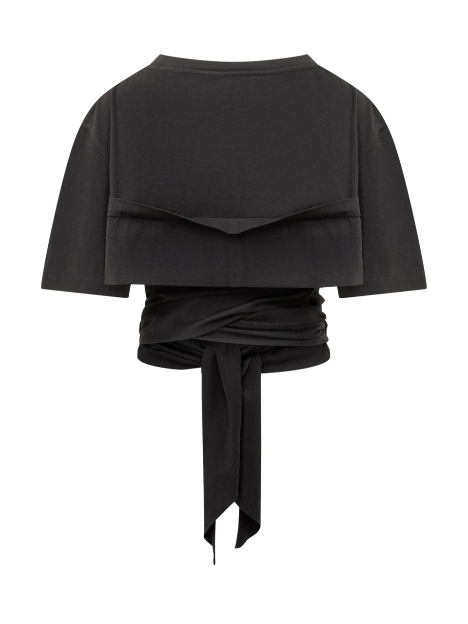 Dsquared2 T-shirt Nera con Logo e Nodo DSquared2 Zwart