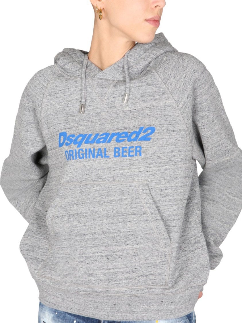 Dsquared2 Heathered Grey Hoodie Wit
