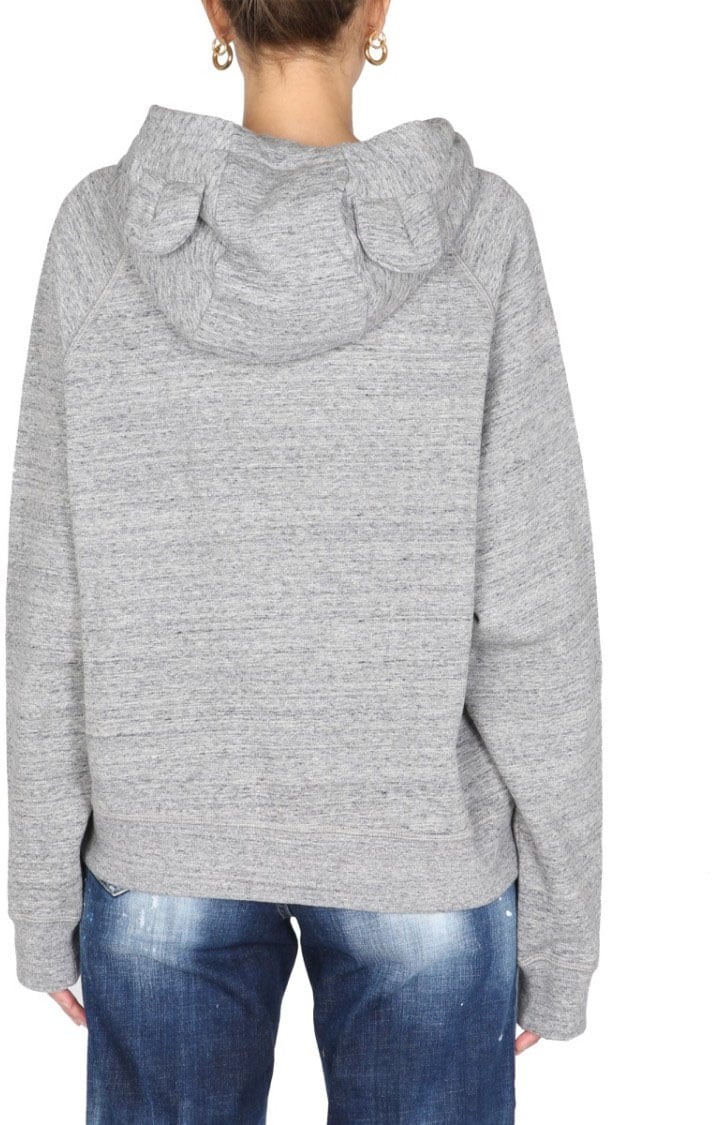 Dsquared2 Heathered Grey Hoodie Wit