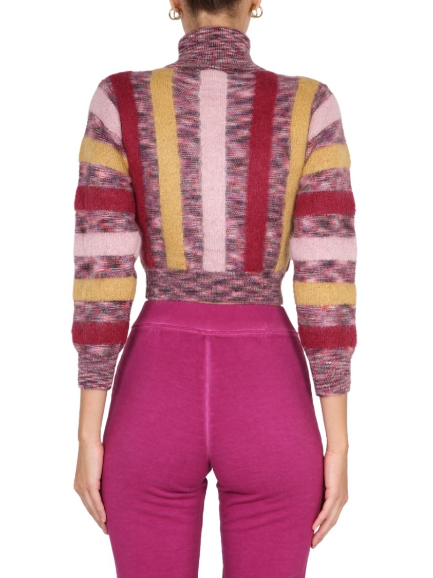 Dsquared2 High Neck Cropped Shirt Roze