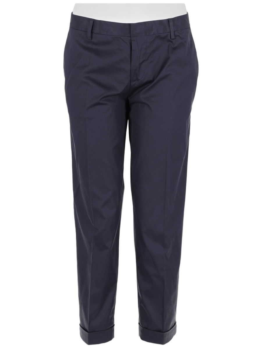 Dsquared2 Tailored Cotton Cuffed Pants Blauw