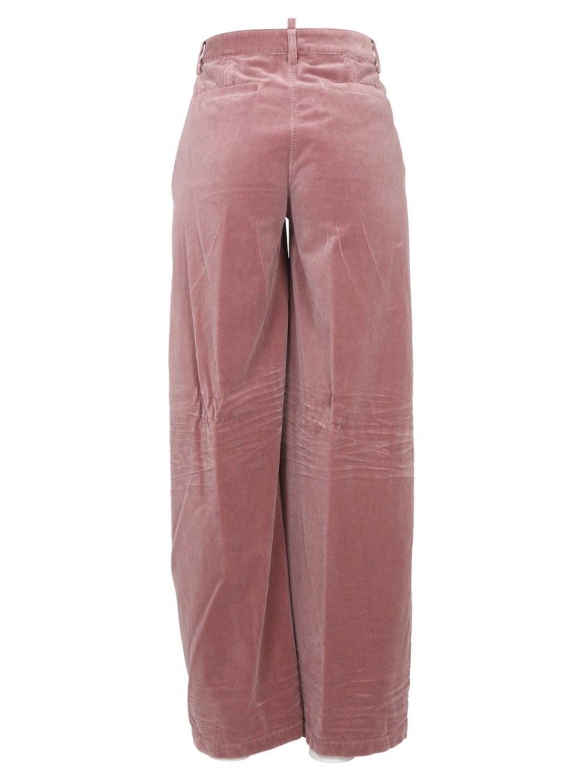 Dsquared2 High Waisted Wide Leg Pants Roze