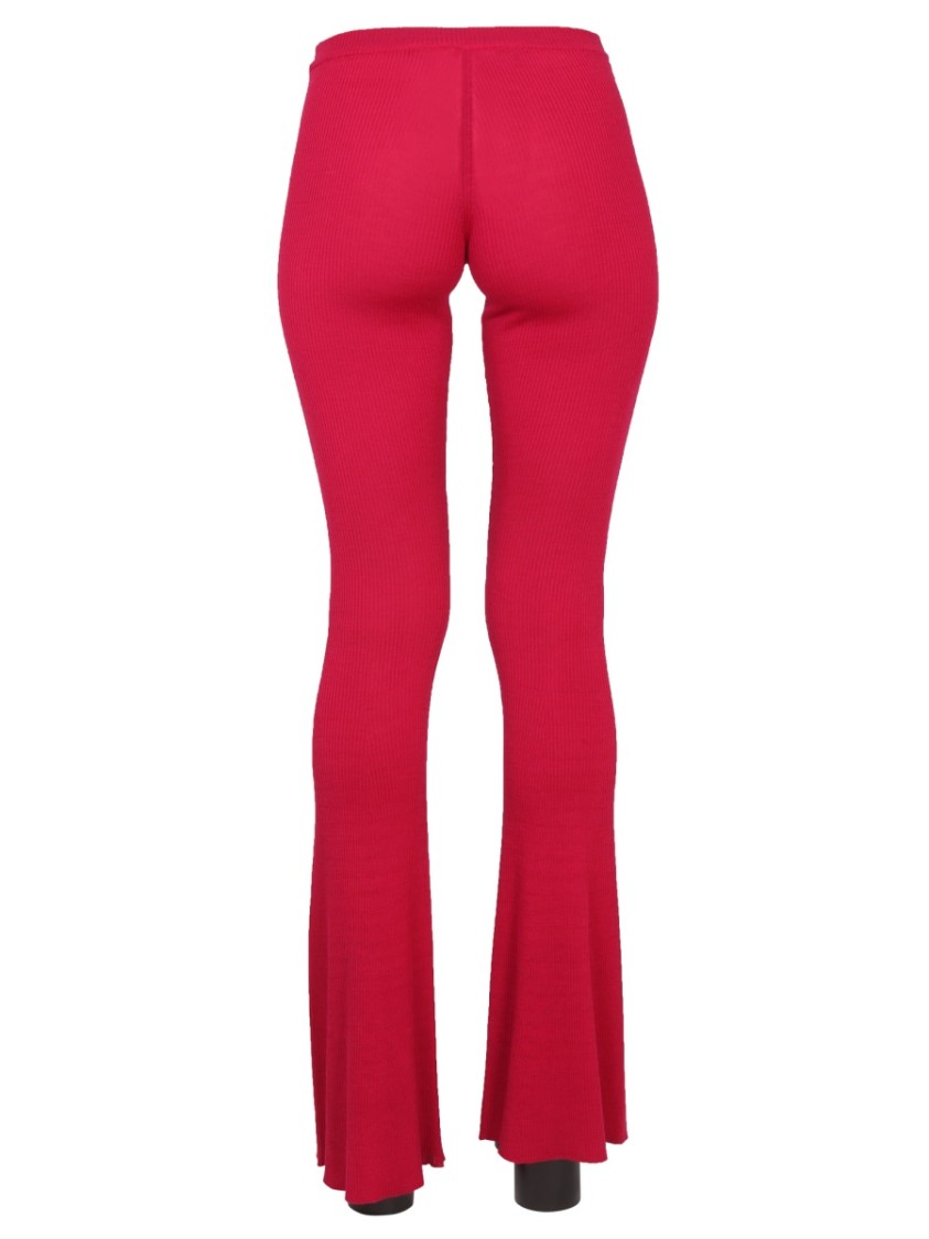 Dsquared2 Ribbed Flare Pants With Elastic Waistband Rood