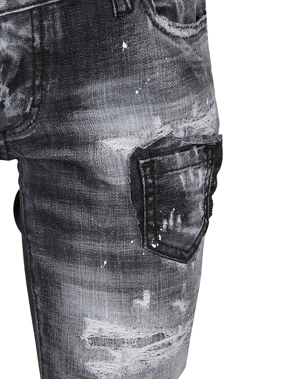 Dsquared2 Fitted Black Denim Jeans Grijs