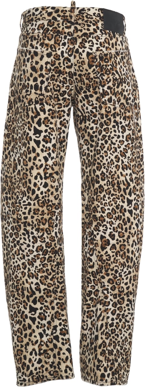 Dsquared2 Jeans with animal print 'Loose Twst' Bruin
