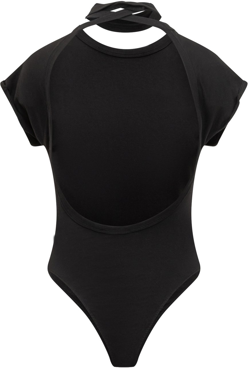 Dsquared2 Dsquared2 Body Nero con Stampa e Laccio al Collo Zwart