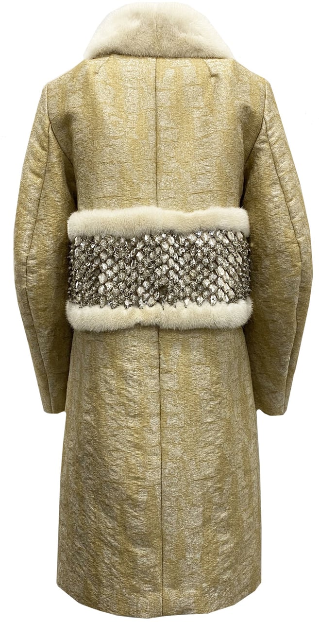 Dsquared2 Dsquared2 Crystal Embellished Coat Beige