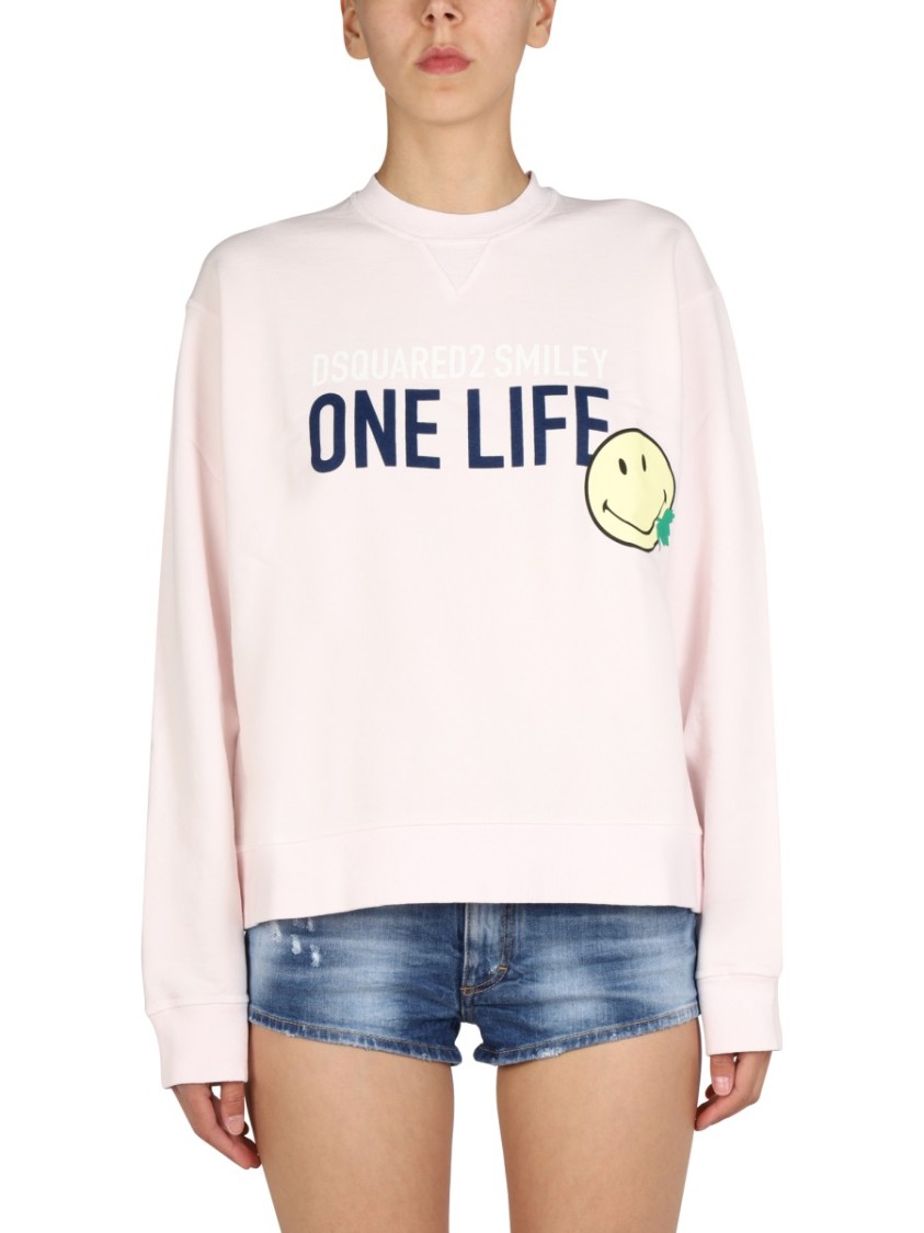 Dsquared2 Logo Print Sweatshirt Neutraal
