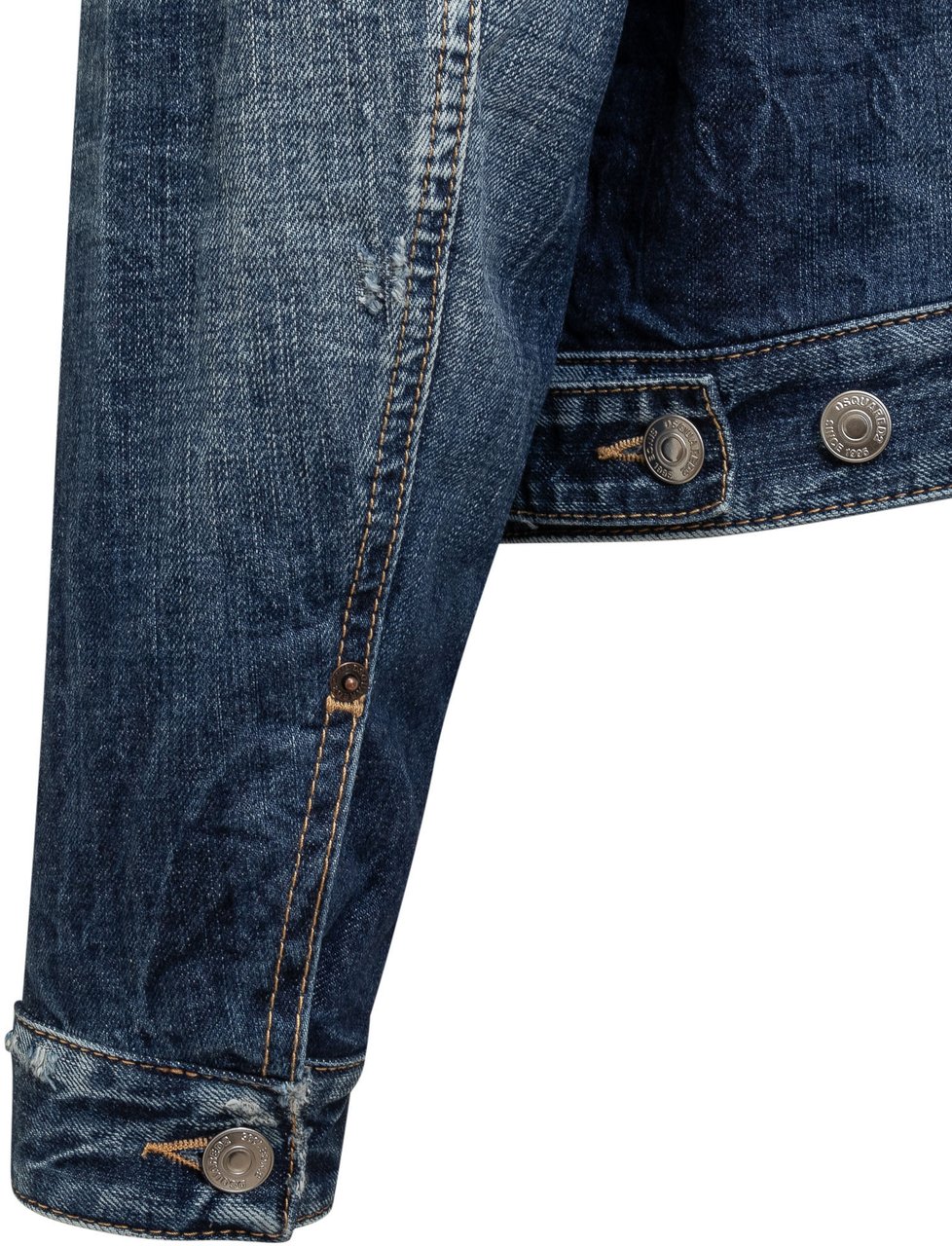 Dsquared2 Giacca in Jeans e Motivo Check Blauw