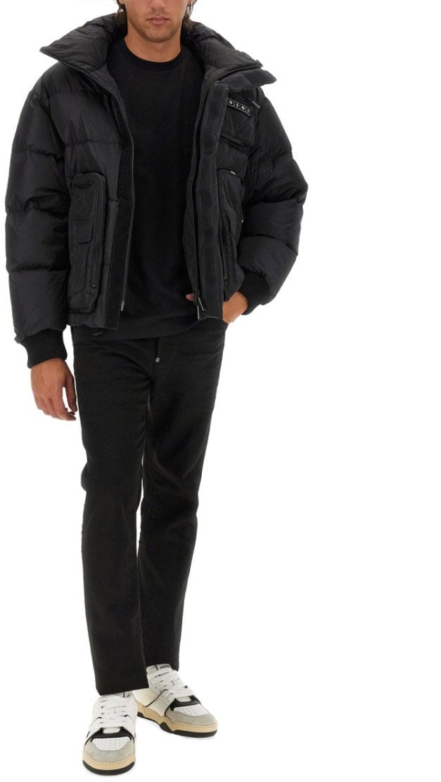 Dsquared2 Boxy Black Down Jacket Zwart
