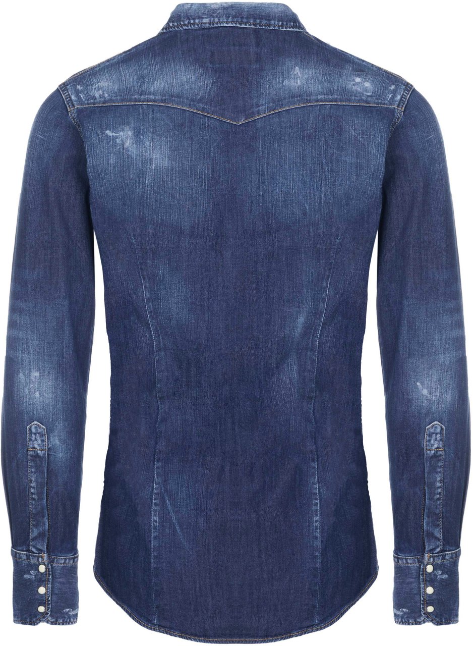 Dsquared2 Hemd Classic Western shirt navy Navy