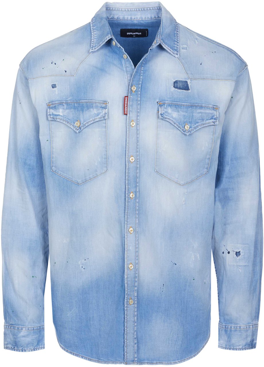 Dsquared2 Hemd Lichtblauw