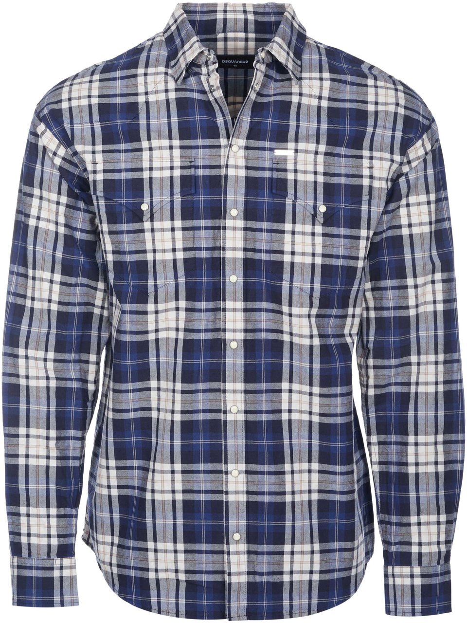 Dsquared2 Hemd Check Drop blau Blauw