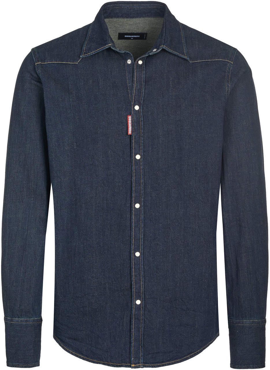 Dsquared2 Jeanshemd dunkelblau Navy