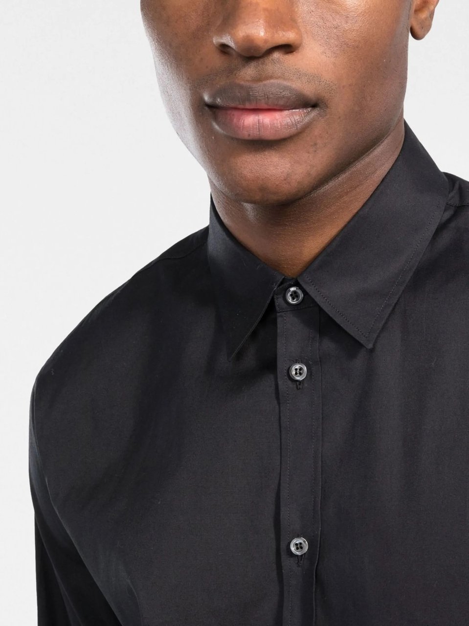 Dsquared2 Relax Dan Black Slim Cotton Shirt Zwart