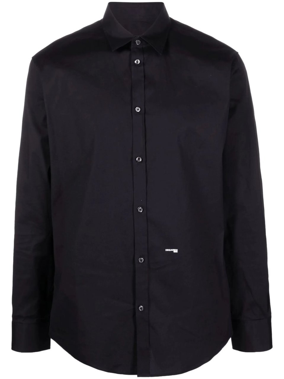 Dsquared2 Relax Dan Black Slim Cotton Shirt Zwart
