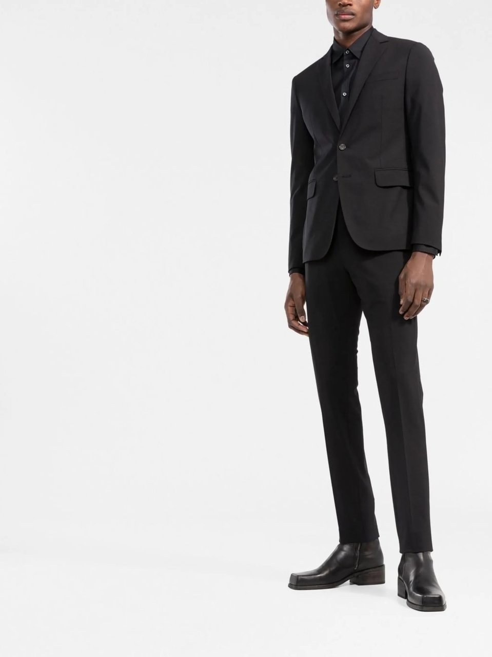 Dsquared2 Relax Dan Black Slim Cotton Shirt Zwart