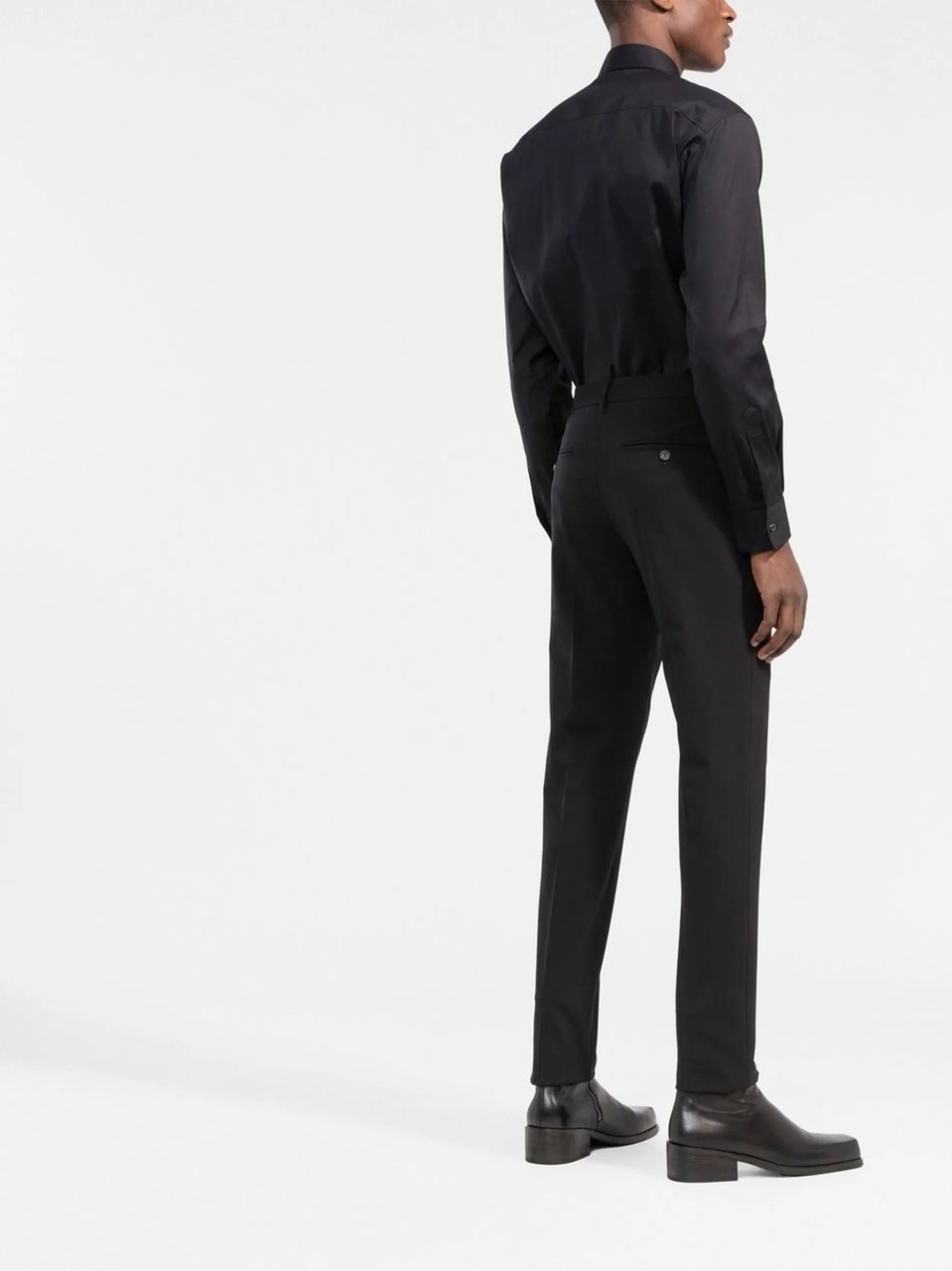 Dsquared2 Relax Dan Black Slim Cotton Shirt Zwart
