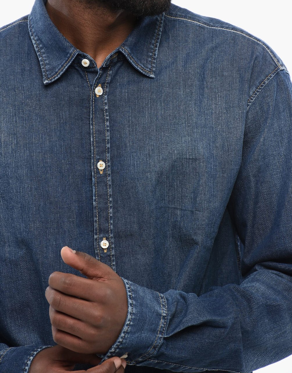 Dsquared2 Dan Relaxed Chambray Denim Shirt Blauw