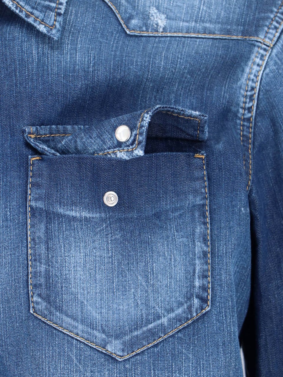 Dsquared2 Blue Western Denim Casual Shirt Blauw