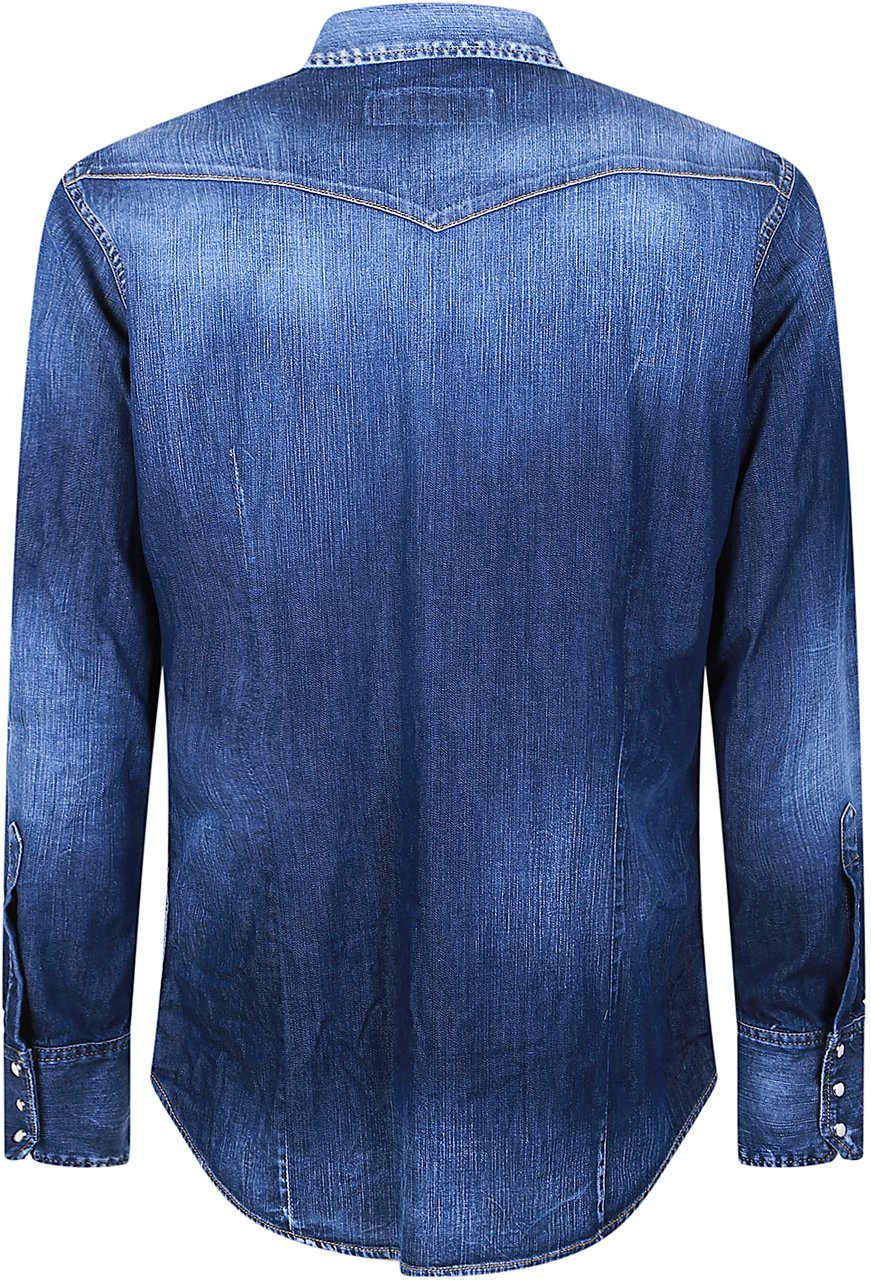 Dsquared2 Classic Western Shirt Blue Blauw