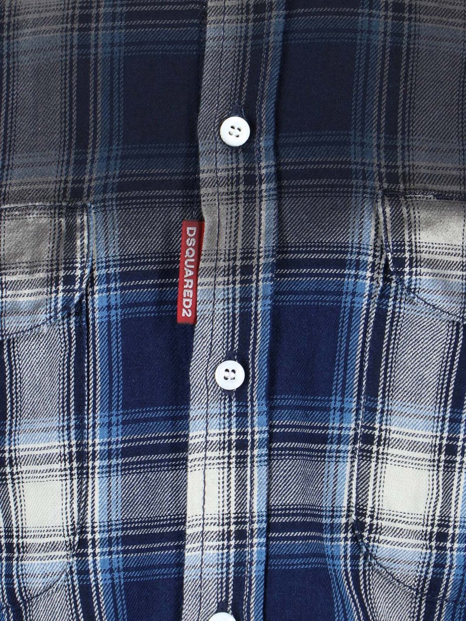 Dsquared2 Blue Checked Shirt Wit
