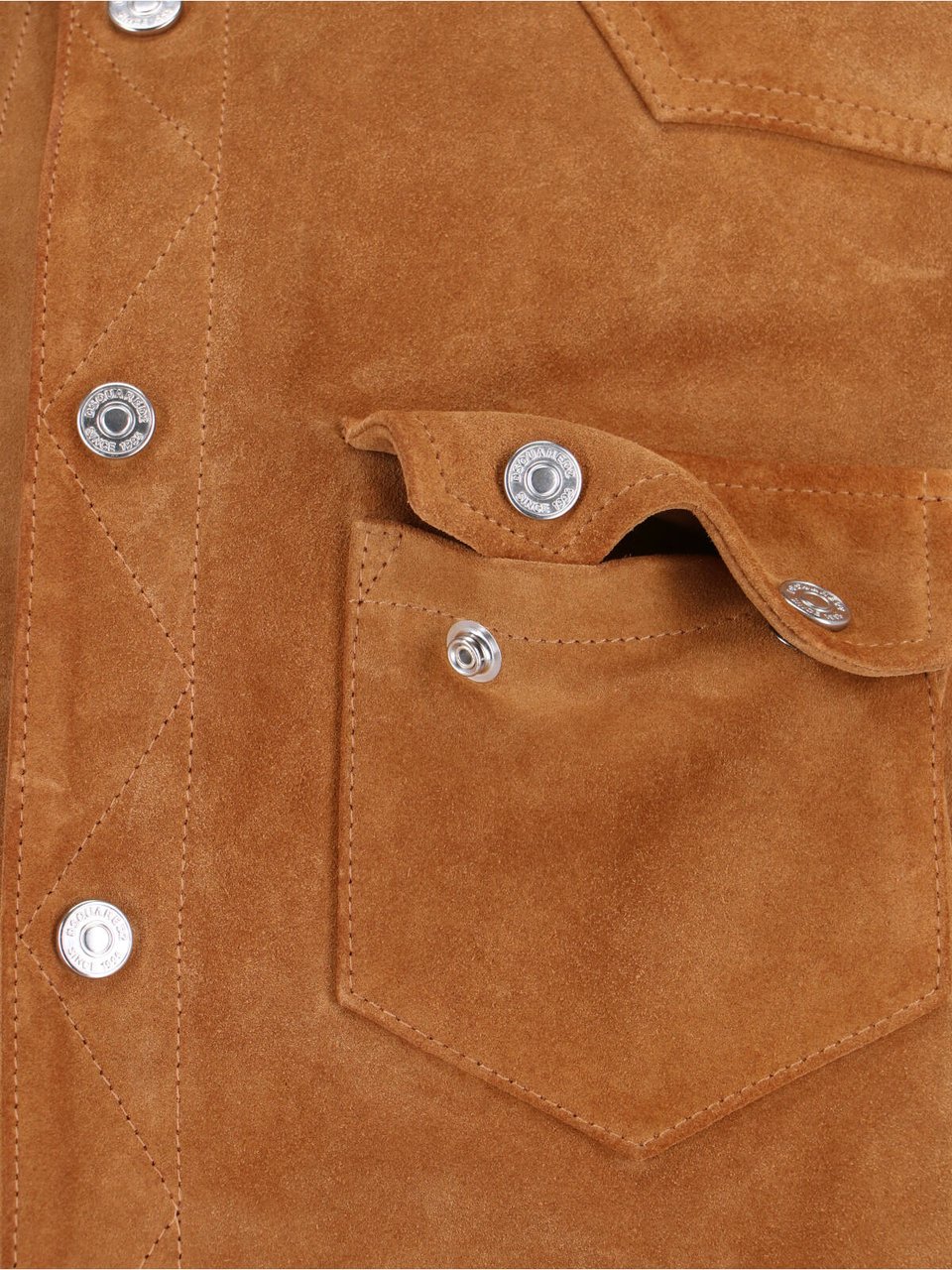 Dsquared2 Structured Brown Jacket with Front Zipper Bruin