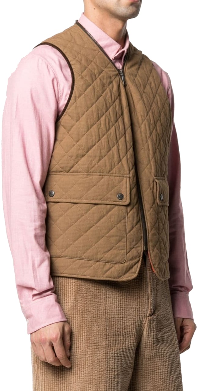 Dsquared2 Reversible Quilted Vest Jacket Bruin