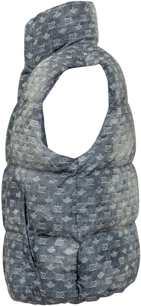 Dsquared2 Gilet Imbottito Monogram Grijs