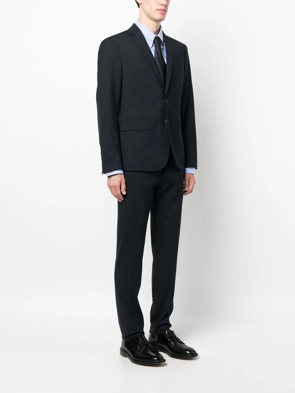 Dsquared2 Tailored Black Two-Piece Cotton Suit Zwart
