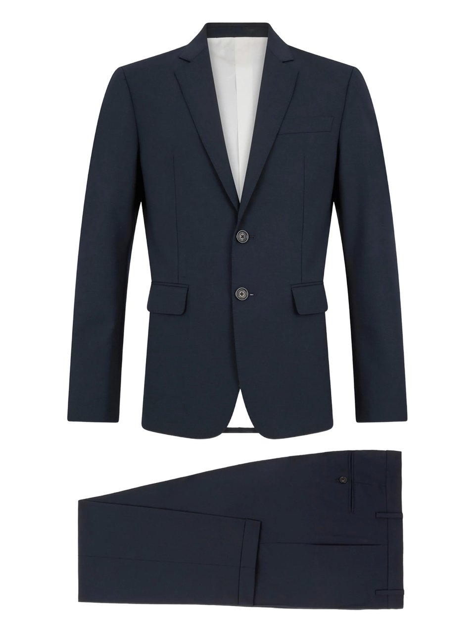 Dsquared2 Tailored Blue Two-Button Virgin Wool Suit Zwart