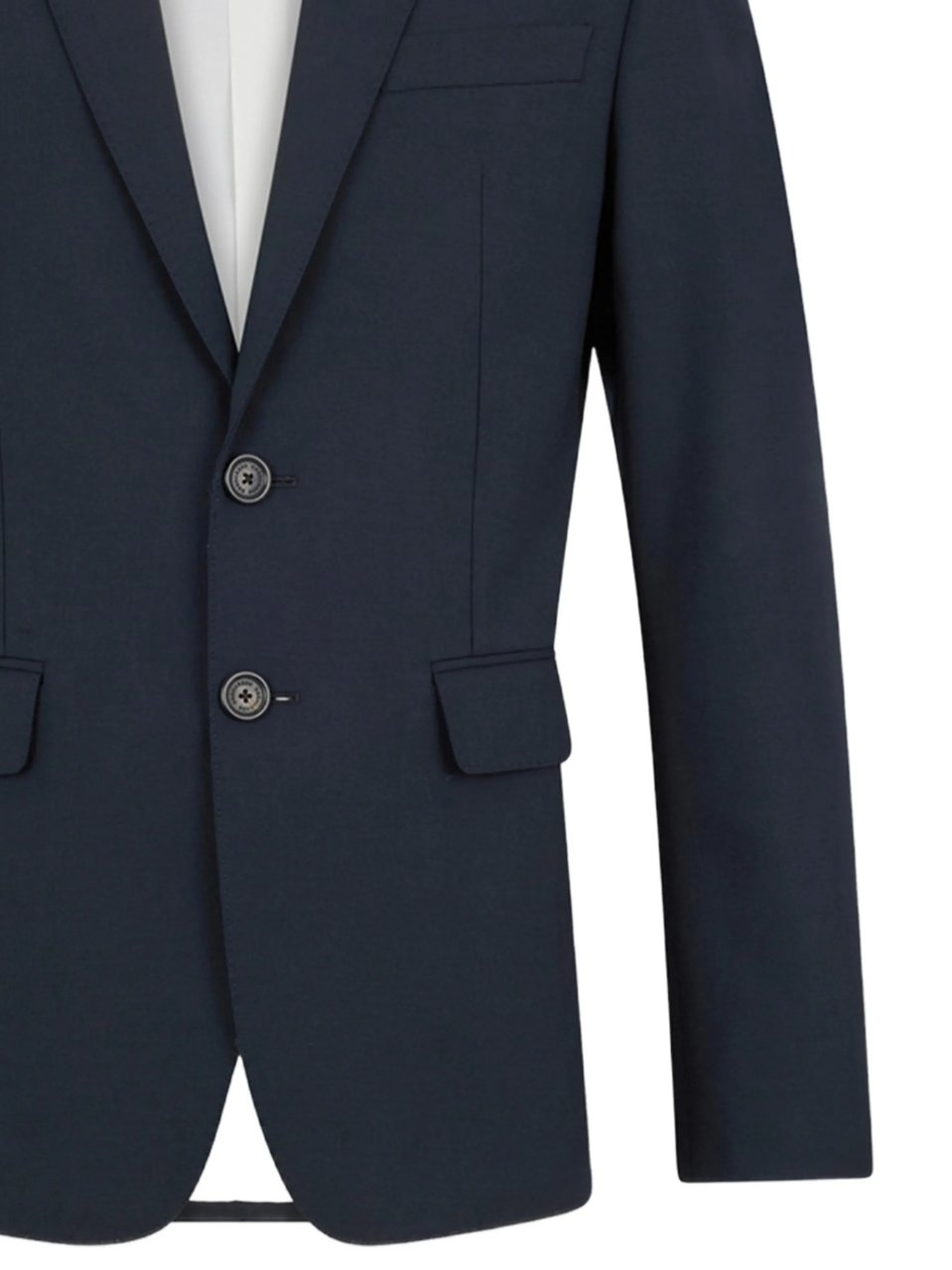 Dsquared2 Tailored Blue Two-Button Virgin Wool Suit Zwart