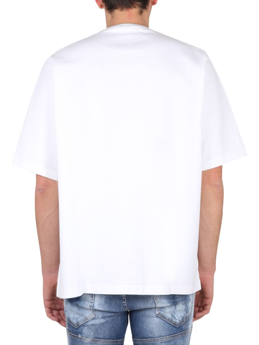 Dsquared2 Surf Board Skater T-Shirt Wit