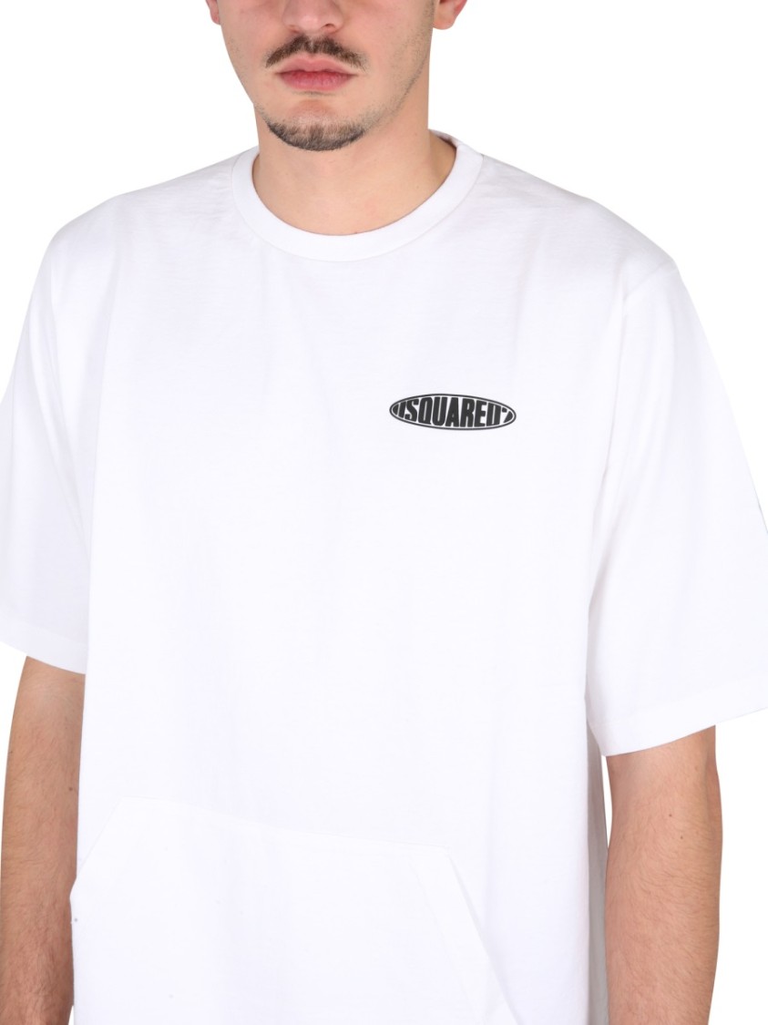Dsquared2 Surf Board Skater T-Shirt Wit