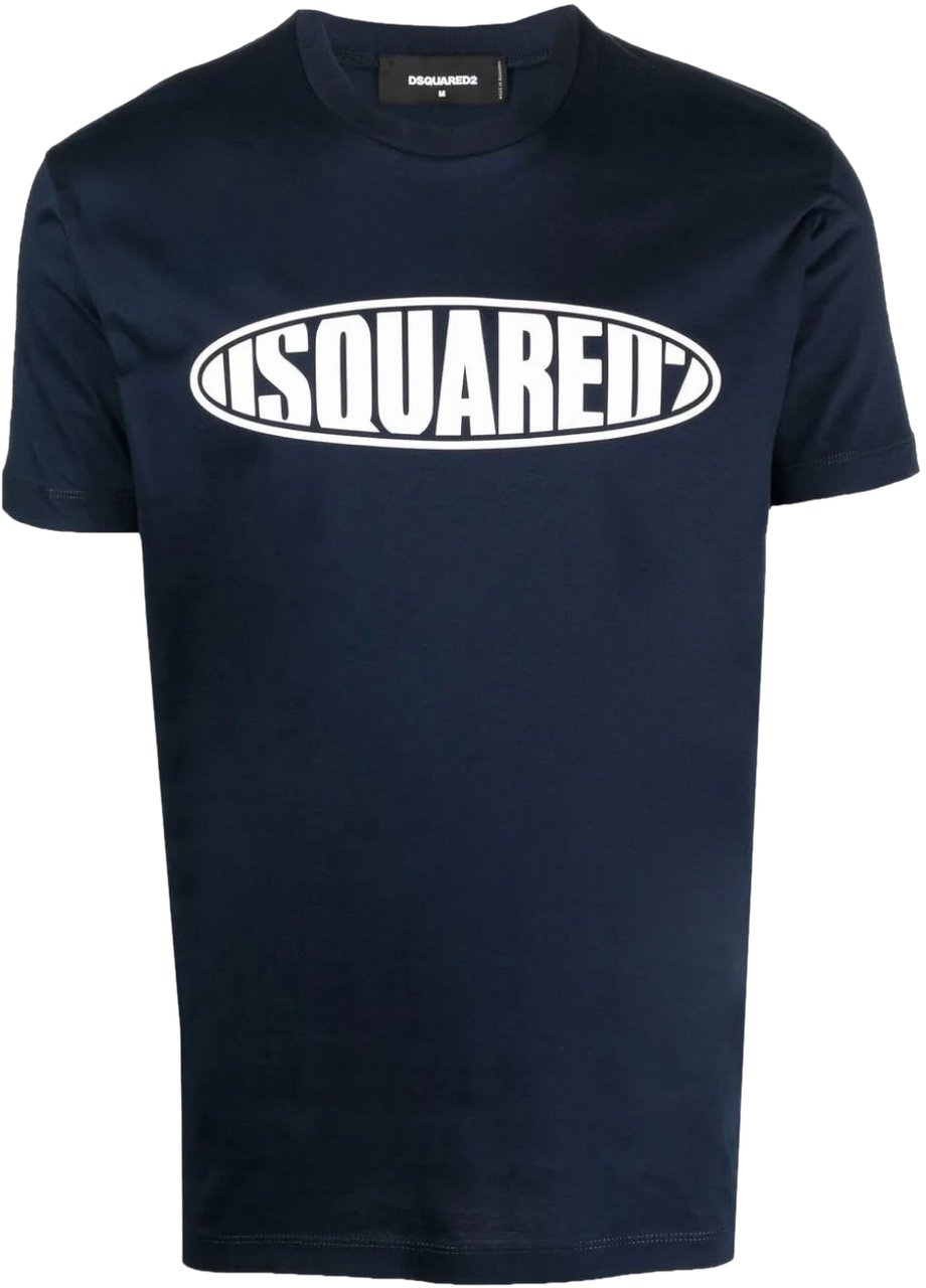 Dsquared2 Surf Board Logo T-shirt Blauw